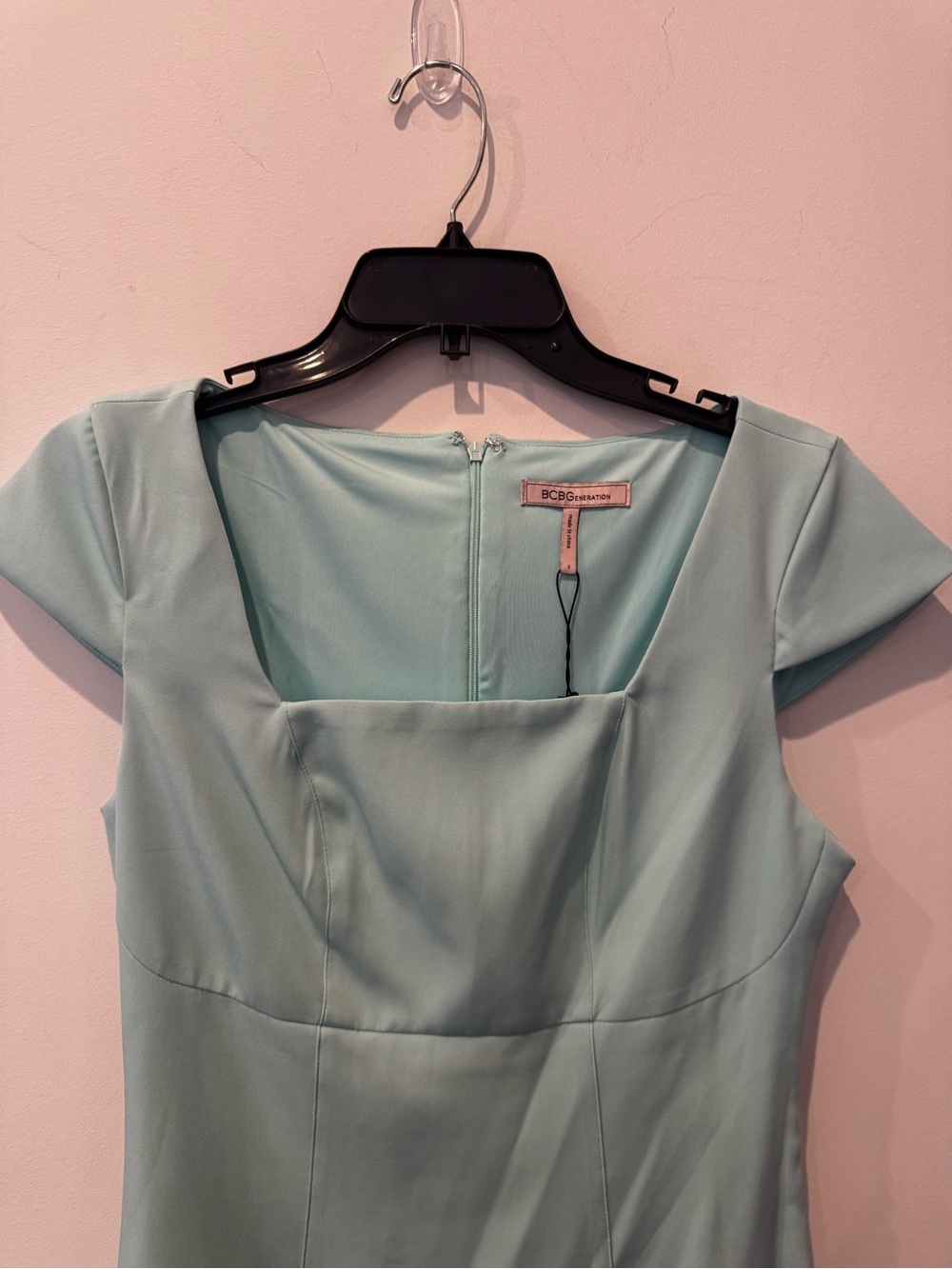 BCBGeneration Cap Sleeve Mini Dress in Robins Egg Pastel Blue/green NWT - Picture 5 of 9